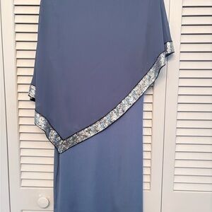 Elegant Blue Women's Wedding Dress